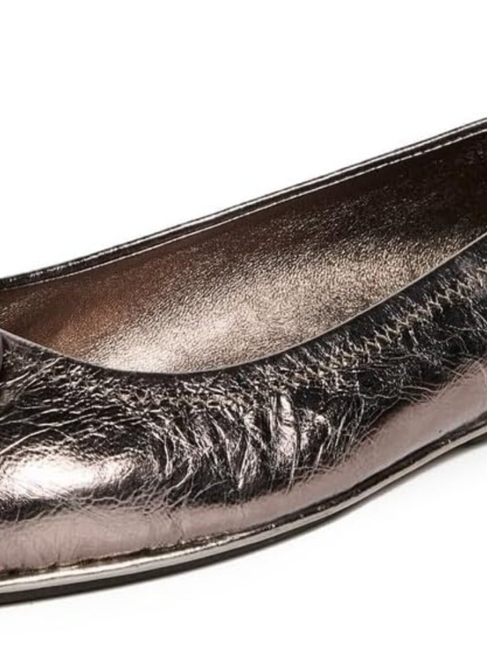 Nib   Tory Burch Minnie Travel  Ballet Flat  -  SPRING PEWTER